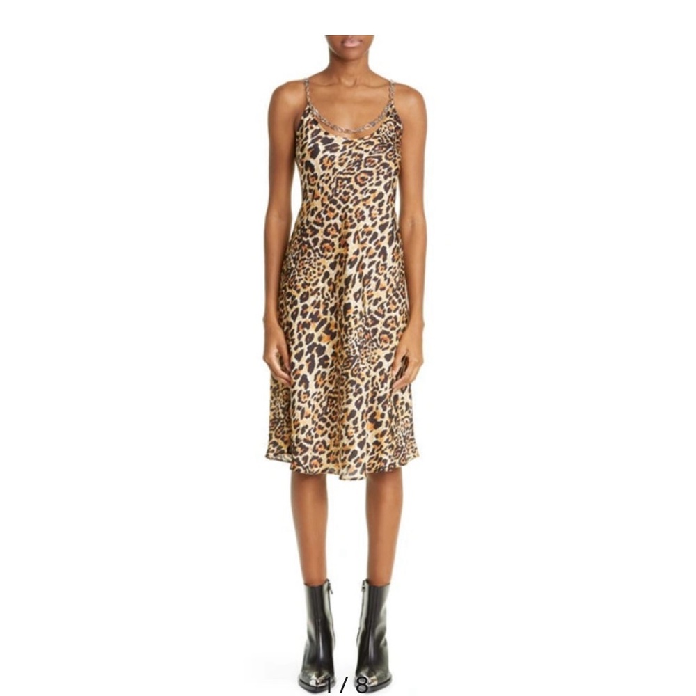 paco rabanne Leopard Print Slip Dress in Leopard Commercial
